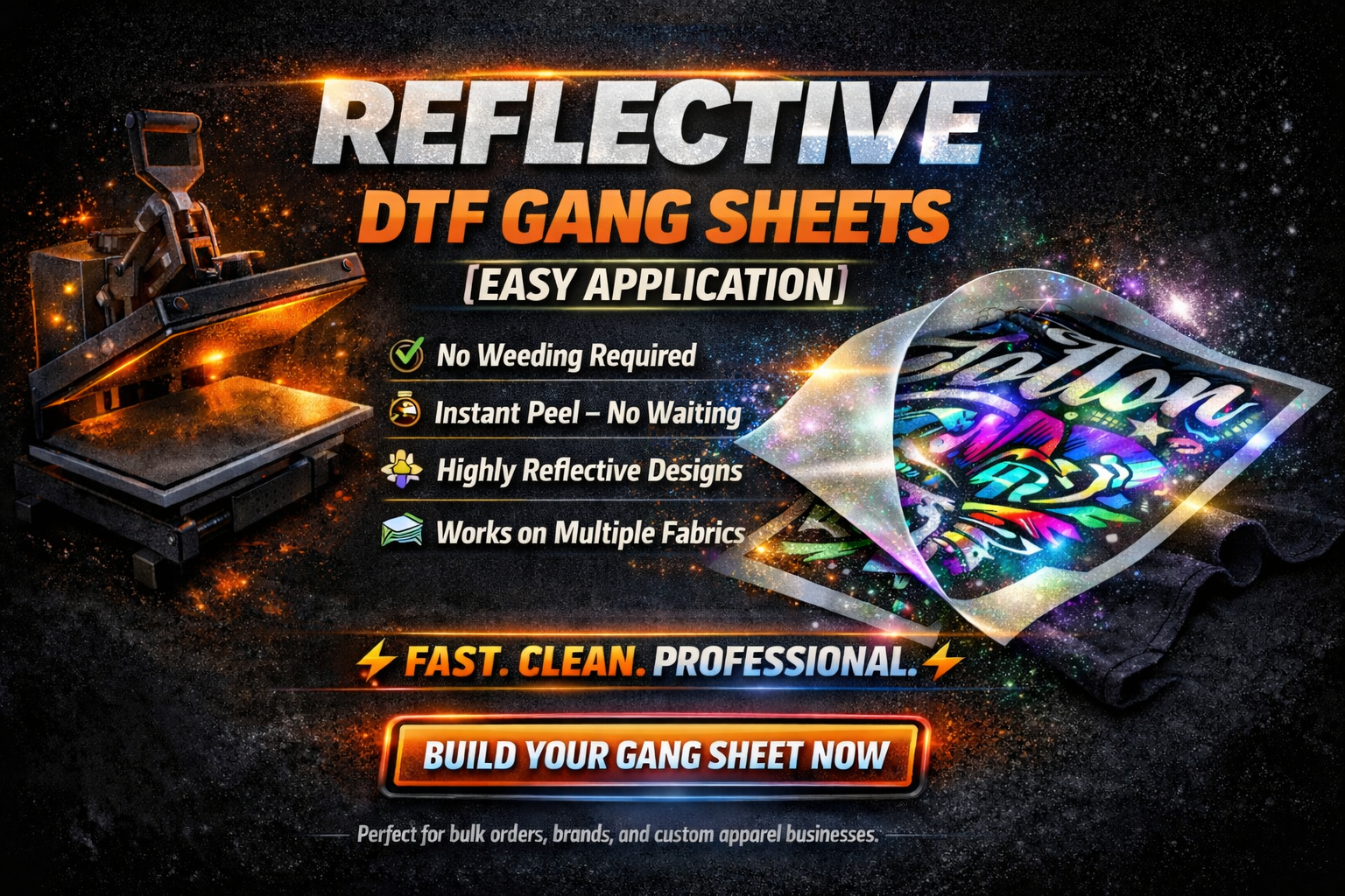 Reflective DTF Transfers