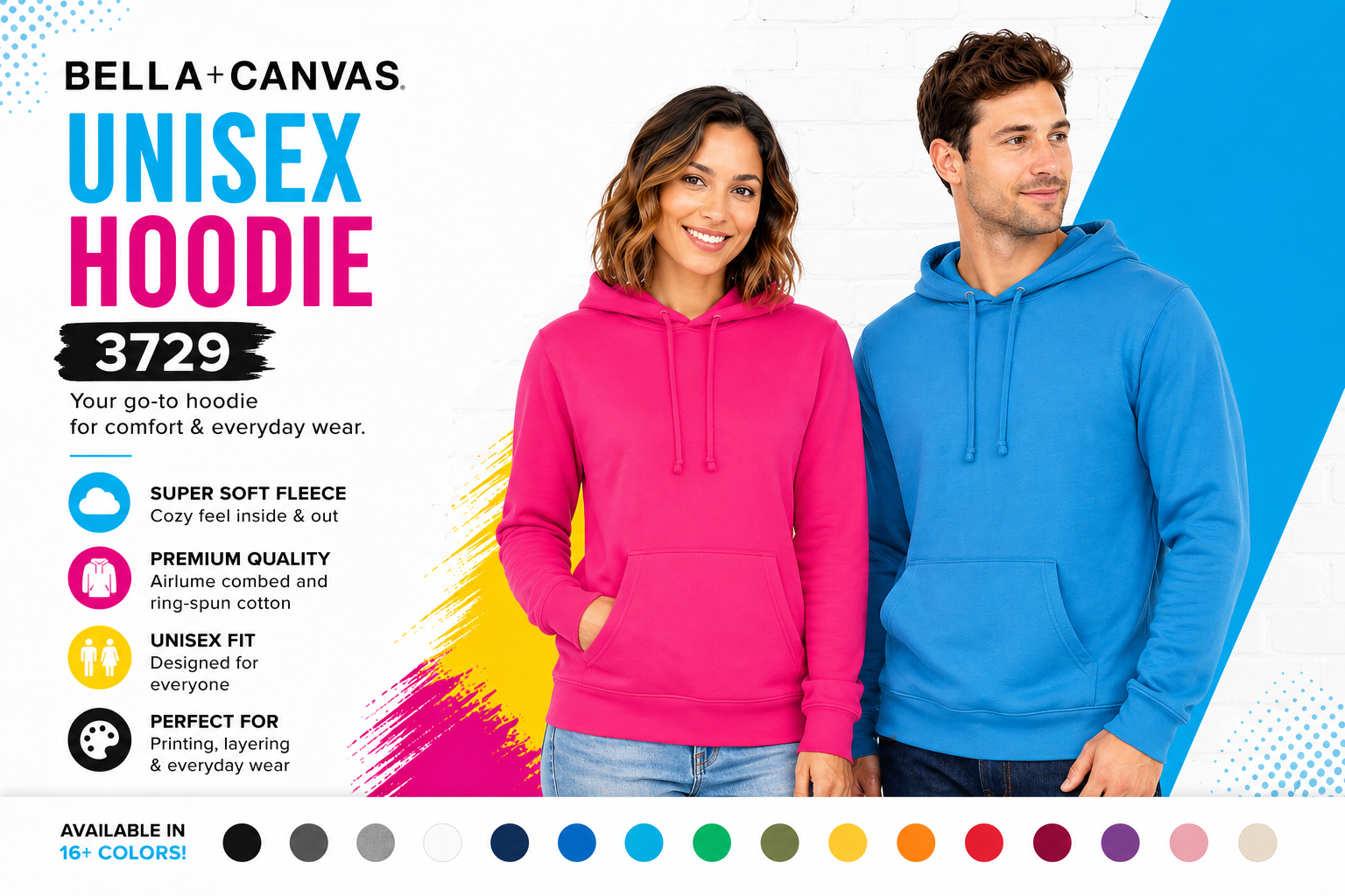 Bella+Canvas Unisex Hoodie- 3729