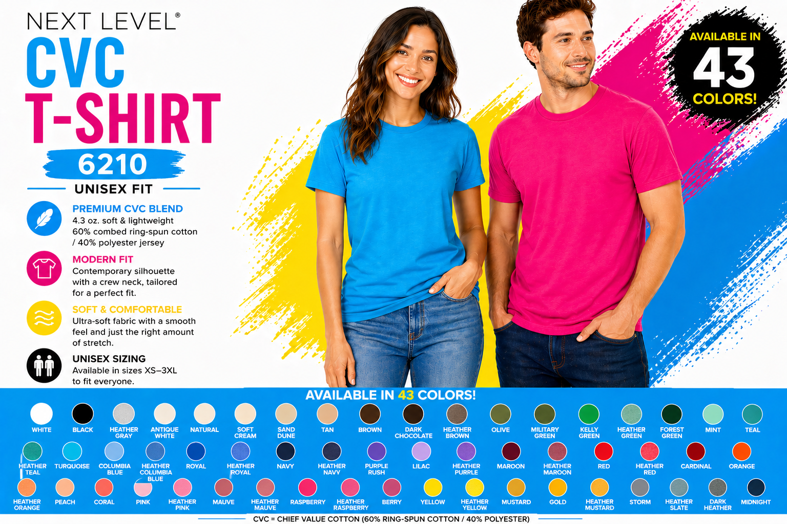 Next Level Unisex CVC T-Shirt-6210